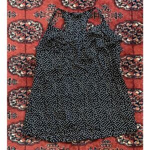 Nanette Lepore 10 White Polka Dot on Black 100% Silk Cami Top